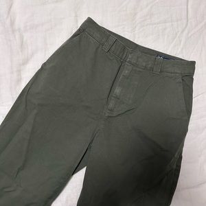 Gap Straight Leg Army Green Kaki Pants